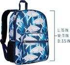 Wildkin ECO rPET Kids Backpack – Recycled, Padded, Adjustable for School & Travel – Sharks