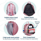 Wildkin 15-inch Kids Backpack – Durable, Padded, Adjustable for School & Travel - Pink Glitter