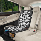 Car Seat Protector for Child Car Seat, 2 Pack Baby Car Seat Covers with Mesh Pockets & Non-Slip Backing 600D Durable Seat Protector Under Baby Car Seat for Car Back Seat (Cow Print, Large)