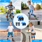 Knee Pads Elbow Pads Wrist Guards Set for Kids,Upgraded Protective Gear for Toddle 4-12 Boys or Girls Children Roller Skating Scooter Skateboarding Bike Roller Blade