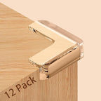 Baby Corner Protector Corner Protector Baby Furniture Corner Protection Transparent Cover Sharp Furniture and Table Top Edges with Adhesive 12 Pack(L-Shaped)