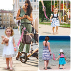 Accmor Toddler Harness Leash, Cute Kids Leash + Anti Lost Wrist Link, 3 in1 Adorable Baby Leash Child Walking Harness Wristband Assistant Strap Mini Belt Protector for Girls to Outdoor Travel