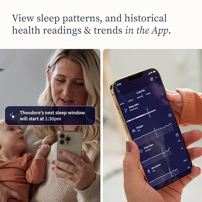 Owlet Dream Duo (Gen 2) Smart Baby Monitor Bundle – HD Video Camera + Wearable Sock Tracks Baby’s Oxygen, Heart Rate & Sleep