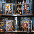 CUTEBEE Book Nook Kit - DIY Miniature House Dollhouse Kit for Adults and Teens, Booknook Tiny House Bookshelf Decor 3D Wooden Puzzle, Gifts for Family Friends (Soul Travel Agency)