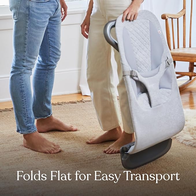 Ergobaby Evolve 3-in-1 Bouncer, Adjustable Multi Position Baby Bouncer Seat, Fits Newborn to Toddler, Soft Olive