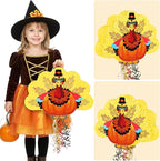 WERNNSAI Thanksgiving Turkey Pinata - Fall Autumn Decorations Gentle Turkey Pinata Orange Thanksgiving Party Games Autumn Decorations for Home Fall Festival Party Favors with Blindfold