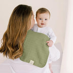 5-Pack Cotton Muslin Burp Cloths Baby Girls, Boys - Soft & Absorbent Spit Up Burp Rags, Large Muslin Towel, Cotton Wash Cloths for Babies, Newborn, Infant, No Shrink, Durable, Neutral (Pine)