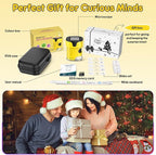 1000X Handheld Microscope for Kids 4K 2.0" Screen Rechargeable Mini Pocket Digital Microscopes w/Slides Kit Portable Edu Gift Age 4-6 8-12 Children Students (Yellow)