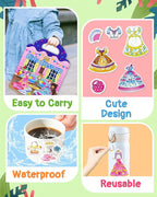 Benresive Reusable Sticker Book for Toddlers 2-4 Years, Fun Travel Stickers for Kids, Waterproof Sticker Books for Toddlers 1-3, Crafts Activities for Todddlers 1-3 2-4 3-5 - Dress Up