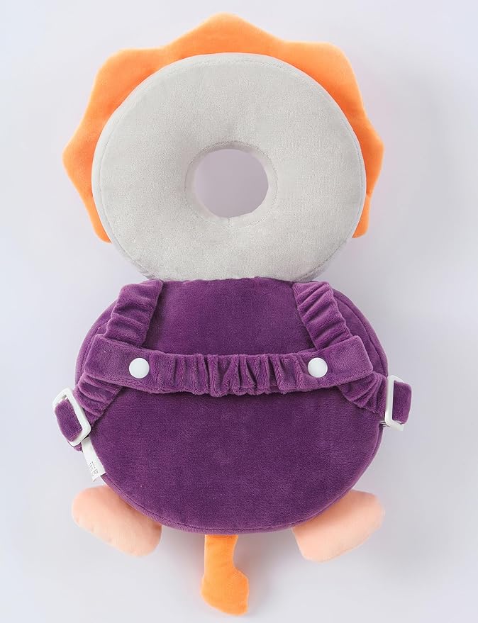 Feidoog Baby Head Protector Cushion Backpack with 3 Baby Knee Pads for Walking & Crawling,Purple Devil