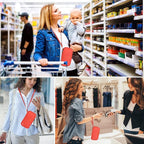 RFID Family Passport Wallet Holder Waterproof, Travel Document Organizer Credit Card Clutch Bag for Men Women (RFID Orange)