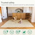 Lillefolk Foam Baby Play Mat – Interlocking Tiles for Kids | Non-Toxic Crawling Mat for Tummy Time, Toddlers & Infants – 6x6ft 9 Tiles