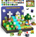 GobiDex Magnetic Blocks Kids Toys for Boys Girls 3+, Build MagWonder World with Zomblock Magnets Cubes, Upgraded STEM Game-Based Building Sensory Gift for Birthday