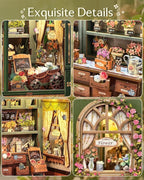 CUTEBEE Book Nook Kit - DIY Miniature House Dollhouse Kit for Adults and Teens, Booknook Tiny House Bookshelf Decor 3D Wooden Puzzle, Gifts for Family, Friends (Blossom Florists)