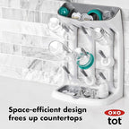 OXO Tot Space-Saving Bottle Drying Rack, Baby Bottle Organizer for Countertop