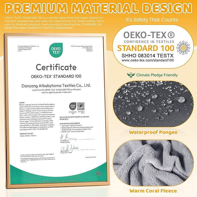 Orzbow Universal Stroller Bunting Bag with Extra Footmuff for Toddler, Kids, Warm Waterproof Stroller Blanket, Winter Cover, Baby Bunting Bag - Protect Babies from Cold Winds, Dark Grey