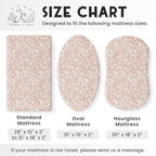 Baby Bassinet Sheets Girl (Fleurette) 2-Pack - Fitted Bedside Bassinet Sheets - Buttery Soft Cotton Blend for Standard Mattress Pad - Compatible with Halo BassiNest