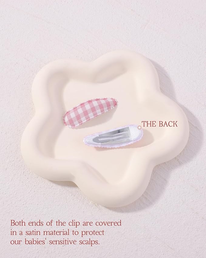 doboi 40Pcs Toddler Hair Clips Hair Barrettes Baby Girl Bows Floral Print Non Slip Snap Hairpins Flower Accessories for Baby Toddler Girls Kids