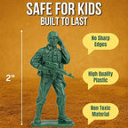 Liberty Imports Army Men Toy Soldiers Playset Bucket – WWII Action Figures with Military Vehicles, Accessories & Flags – Kids Imaginative Battle Toy Set (200 PCS - Soldiers Only)
