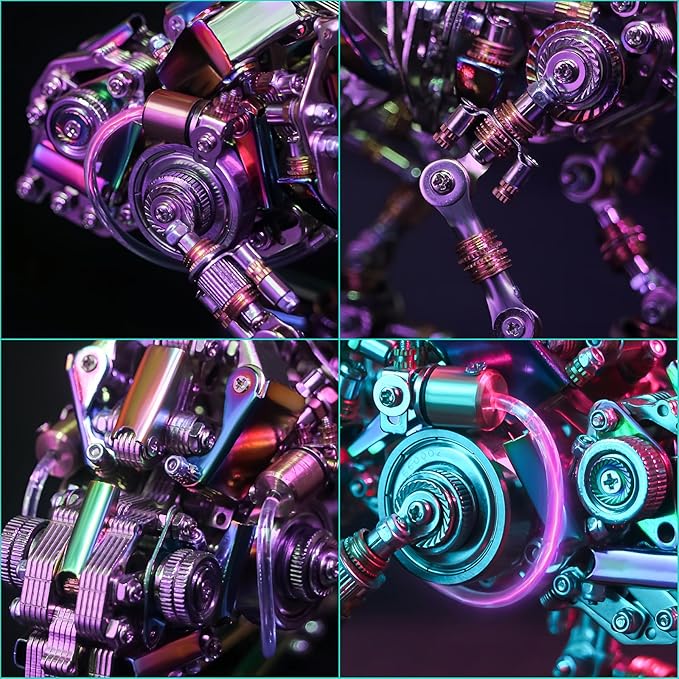 Adult 3D Metal Puzzle, Chameleon Metal Model Set, 3D Metal Adult Puzzle Chameleon Building Blocks, DIY Mechanical Model Set- High-end Gifts for Men