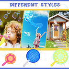Lenwen 16 Pcs Giant Bubble Wands Kit Big Maker Toy Large Gigantic Bubble Wands with Refill and Tray for Summer School Birthday Outdoor Playtime Fun Activity Party Favors(Classic)