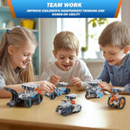 AESGOGO 12-in-1 Electric Robot Kit, STEM Projects Toys for Kids Age 8-12 Birthday Gifts, DIY Building Science Experiment Kit Battery Powered Education for Boys Girls Aged 8 9 10 11 12 13 14 Years Old