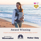 Beco Gemini Baby Carrier from Newborn to Toddler - Certified Ergonomic Newborn Baby Carrier for Infants and Children of 7-35 lbs - M Shape, Adjustable Seat, Breathable 3D Mesh (Cool Dark Grey)