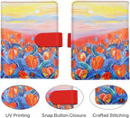 Melsbrinna RFID Passport Holder for Travel, Unisex Adults, Red, PU Leather, RFID Blocking, Passport Cover