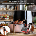 Dual-Probe Wireless Meat Thermometer for Grilling, Smoking, BBQ - Bluetooth Enabled Smart Grill Thermometer with 2 Probes, Digital Food Thermometer, 800ft Long Range,Cooking Thermometer for BBQ/Grill