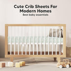 KeaBabies 2-Pack Organic Crib Sheets for Boys, Girls - 52x28 Fitted Crib Mattress Sheet Neutral, Breathable Jersey Cotton Cover for Baby Bed, Toddler Mattress, Soft & Cute Prints (Tropic Oasis)
