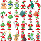 24 Christmas Decorations,Adult Toys of Christma Green Monsters, Small Gifts for Christma Parties, Christmas Stocking Stuffing Party Discounts (Christmas Style)