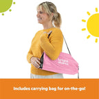 Bright Starts Pop 'N Sit Portable Booster, Indoor/Outdoor Use, Floor Seat with Feeding Tray, Pink, 6 Mos - 3 Yrs