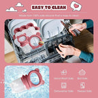 Baby Fruit Food Feeder & Breastmilk Popsicle Molds for Teething Relief, Baby Feeding Sets, 1 Freezer Tray with Lid & 1 Teether Toy & 1 Silicone Teething Pacifier Feeder, Extra Food Pouches (Red)