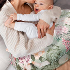 Nursing Pillow Cover for Baby Girls Boys, Green Breastfeeding Pillow Cover, Stretchy Removable Feeding Pillow Case for Newborns, Ultra Soft and Comfortable Nursing Pillow Slipcover, Floral