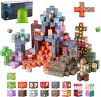 VEVOR Magnetic Blocks, 150 PCS Dark Castle Set, Magnetic Building Cubes for Kids, STEM Montessori Sensory Toys for Christmas Birthday Gift, Construction Stacking Toy for 3+ Years Old Boys & Girls
