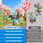 200 PCS Magnetic Blocks - Magnetic Building Blocks Cubes, Magnet Toys for Kids Age 3+, Toy Building Set for Kids, Magnets Stacking Construction Birthday Gifts for Boys Girls Age 4-8, 8-12