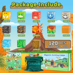 1 inch Magnetic Blocks - 120PCS Magnetic Toy Set, STEM Montessori Sensory Toys for 3+ Year Old Boys & Girls, Creative Construction Toys Gift for Toddlers Kids