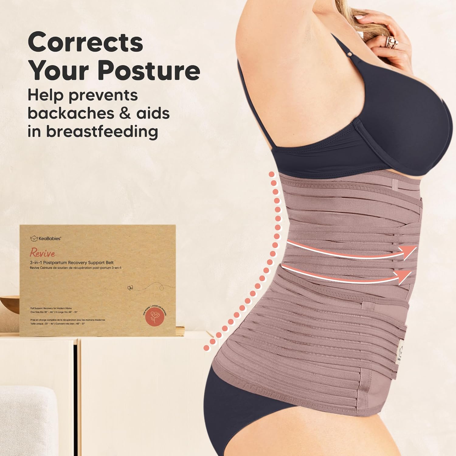 3 in 1 Postpartum Belly Support Recovery Wrap – Postpartum Belly Band, After Birth Brace, Slimming Girdles, Body Shaper Waist Shapewear, Post Surgery Pregnancy Belly Support Band (Dusty Plum, XL)