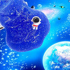 Super Galaxy Slime Kit, Blue Glitter Slime in a Variety of Shapes and Textures, Cosmic Starry Charm Includes Slime Kit Party Gifts.
