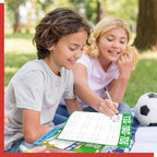 Road Trip Game Pad, 80 Perforated Sheets Travel Activity Pad, 5 Games in 1 Pad, Plane, Car Trip Activity, Pen Pencil & Paper Game for Kids, Adults (6” x 9”)