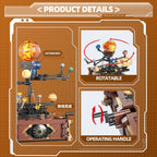 Solar System Mini Building Sets with Light,Rotatable Space Exploration Building Toys, Educational Toy Gifts for Boys Girls(697PCS)