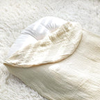 Hooyax Baby Lounger Cover 2 Pack - 100% Muslin Cotton Newborn Lounger Pillow Covers Only, Soft Breathable Infant Lounger Cover with Reinforced Stitching, Fits Most Standard Baby Loungers (Green Wheat)