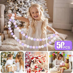 GOGOSO Balls for Ball Pit - Plastic Ball for Toddlers 1-3, Baby Kids Ball Pool Decoration 50 100 200 300 500 1000 (A Purple+Pink+White+Clear, 50 Balls)