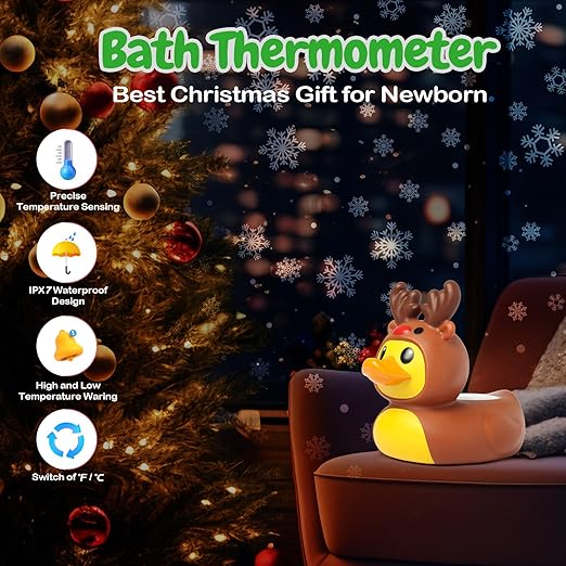 Doli Yearning Upgrade Baby Bath Thermometer Christmas Gifts Xmas Gifts for Bath Thermometer Baby Safety Duck