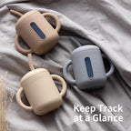 SAMiGO Silicone Sippy Cup, Baby Straw Cup for 6 12 18 Months, Sippy Cup with Straw for Toddlers 1-3 Years, Baby Water Cup for Drinking and Training, 6 oz