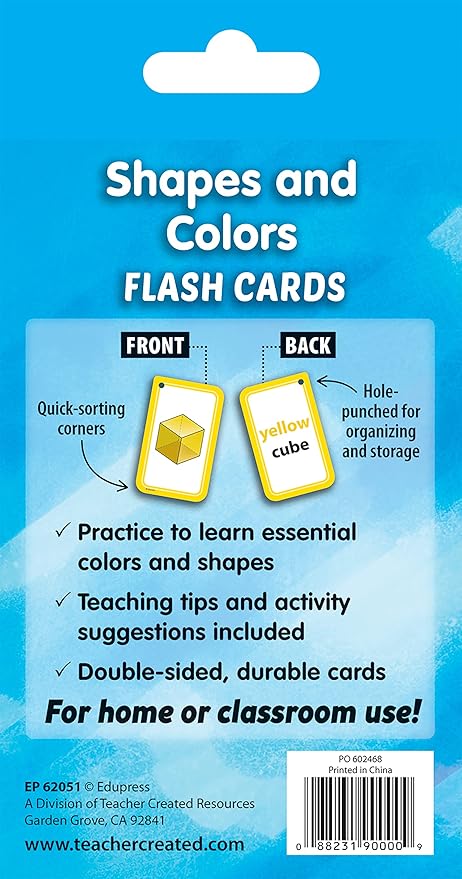 Teacher Created Resources Shapes and Colors Flash Cards (EP62051) Medium