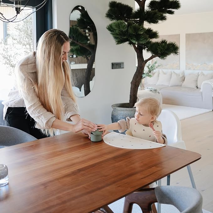 mushie Silicone First Feeding Baby Spoons | 2 Pack (Rose/Soft Lilac)