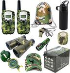 Outdoor Adventure Kit for Kids – Premium Camouflage Camping Gear with Walkie-Talkies – Military Style Toys – 10 in 1 Bundle – Ideal for All Ages and Genders (Junior Ranger)