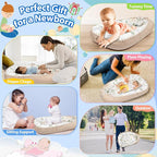 Baby Lounger - Breathable & Soft Baby Nest, Portable and Lightweight Tummy Time Lounger for Home and Travel, Ideal Newborn Babies Essentials Baby Shower Gifts