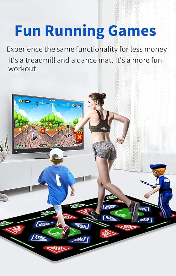 HDMI Dance Mat 64GB Storage, 1000 Games,885 Songs,81 MTV Videos.Dance pad Combines Dance, Yoga, Aerobics, Running, Sports, and Puzzle Games A Prestigious Gift for Boys & Girls. Flannel Material